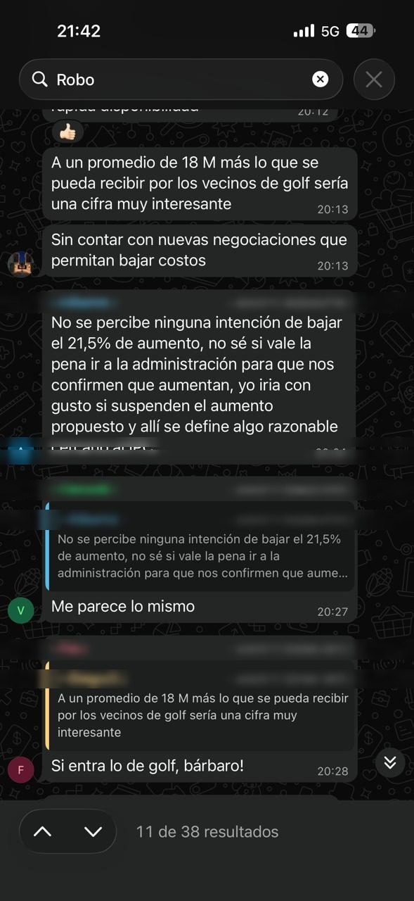 No se percibe ninguna intención de bajar el 21,5% de aumento.