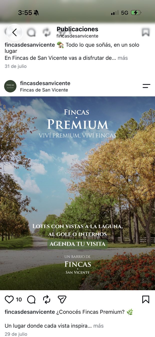 Viví Premium, viví Fincas. Lotes con vistas a la laguna, al golf o internos
