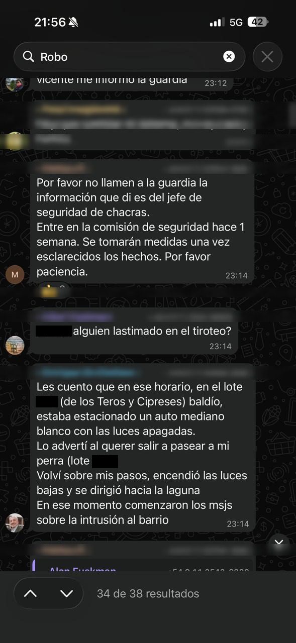 Un vecino describe el auto sospechoso estacionado minutos antes de la intrusión.