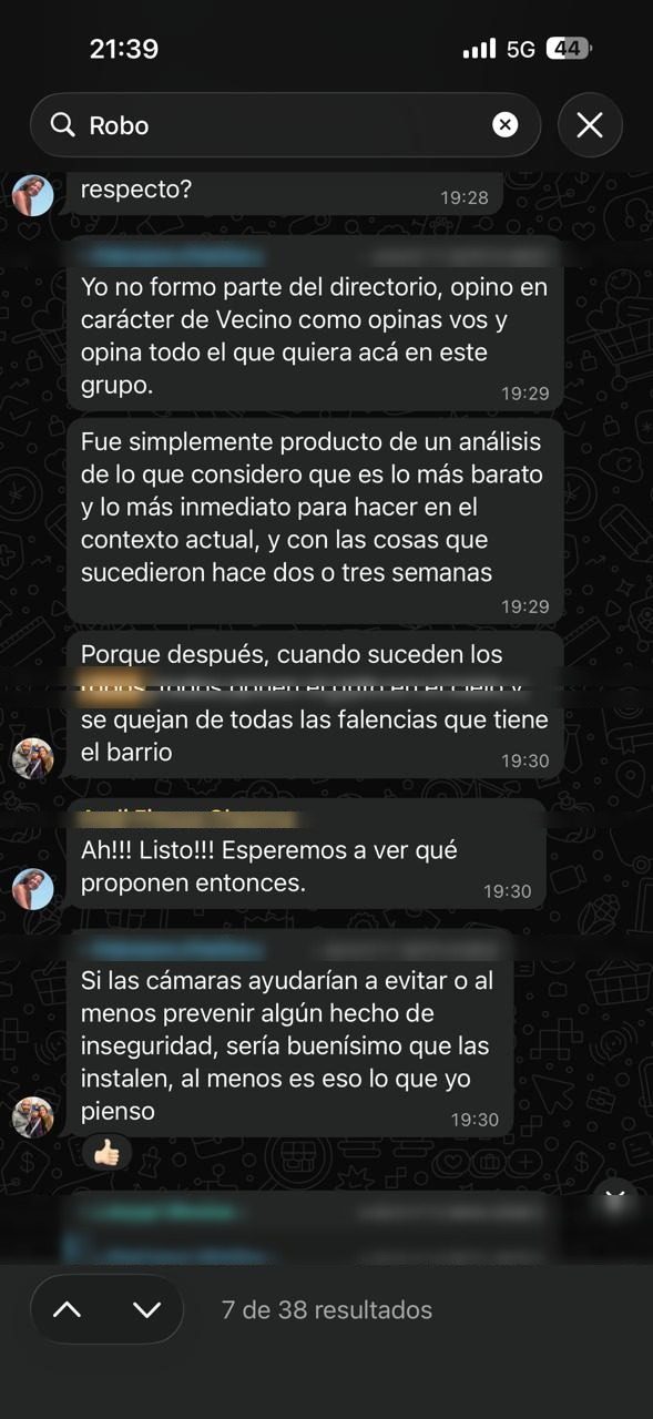 Cuando suceden los robos, todos se quejan de las falencias que tiene el barrio.